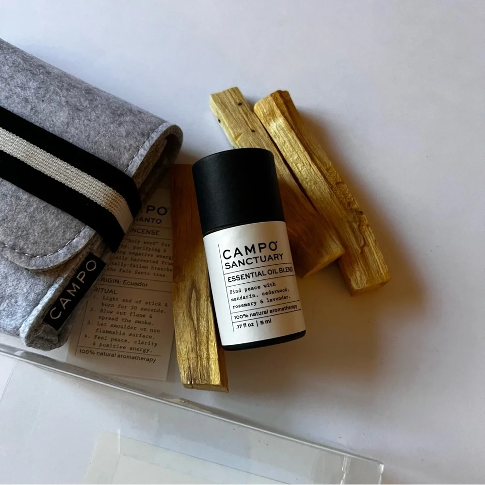 CAMPO HOME REFRESH KIT PALO SANTO WITH SANCTUARY ESSENTIAL OIL NWT